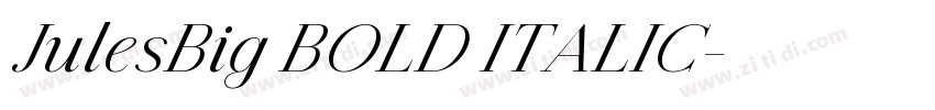 JulesBig BOLD ITALIC字体转换